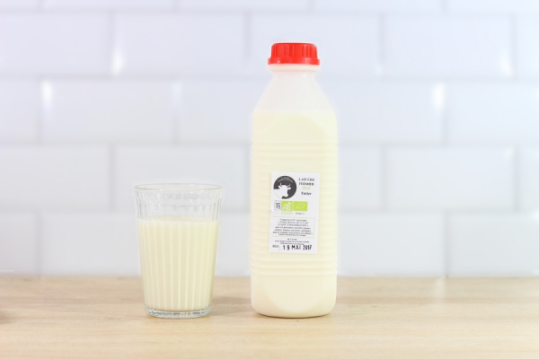 Lait cru entier Bio - Ferme Sainte Colombe